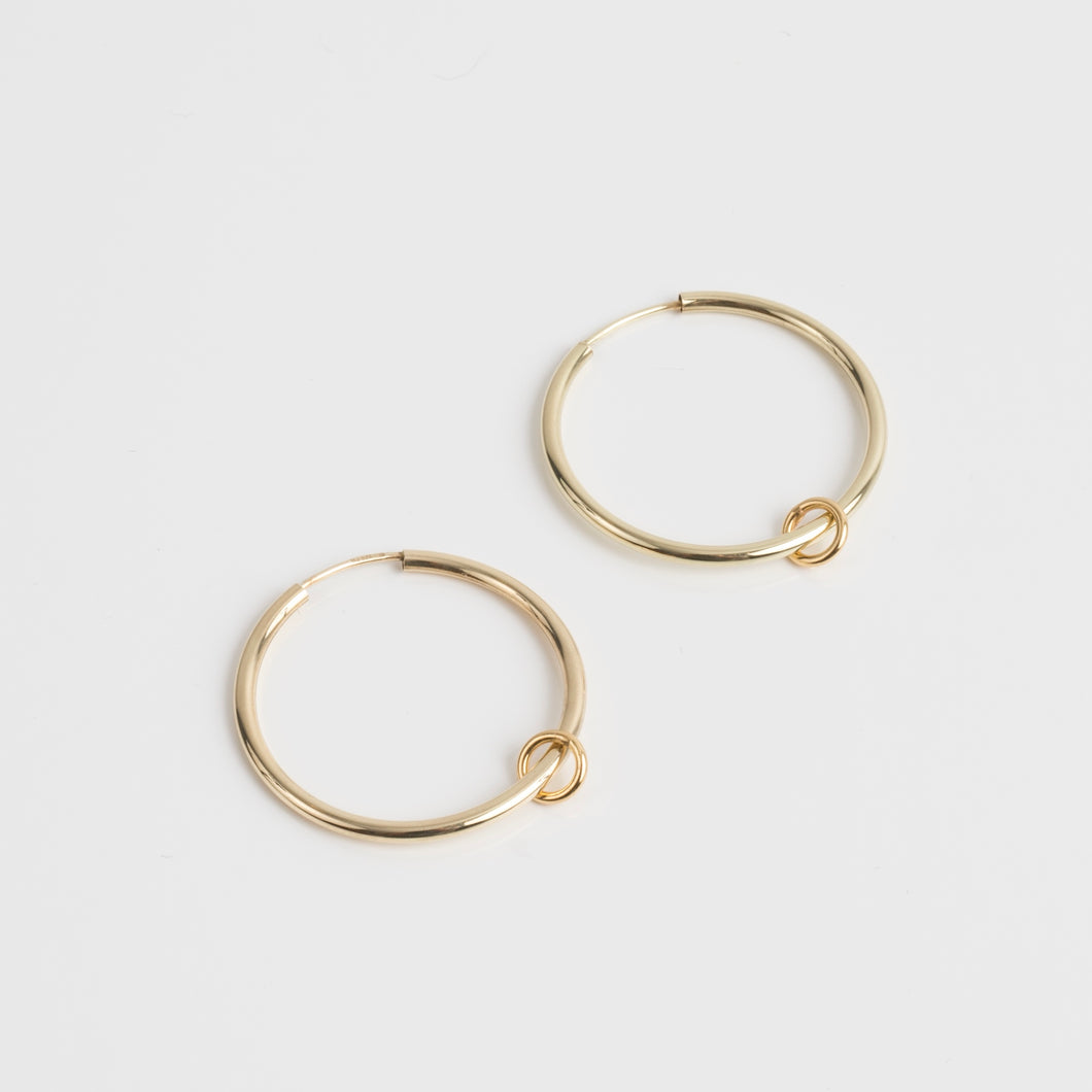 Gold Creole Ring earrings