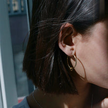 Load image into Gallery viewer, Gold Creole Ring earrings