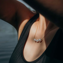 Load image into Gallery viewer, Gold Triple Pearl necklace