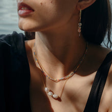 Load image into Gallery viewer, Gold Triple Pearl necklace