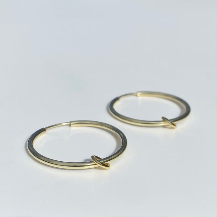 Gold Creole Ring earrings