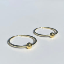 Load image into Gallery viewer, Gold Creole Bead earrings