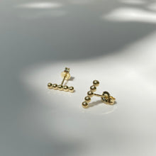 Load image into Gallery viewer, Gold Bead Bar earrings