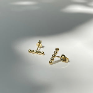 Gold Bead Bar earrings
