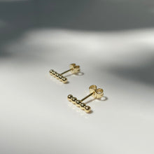 Load image into Gallery viewer, Gold Bead Bar earrings