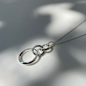 Silver Triple Ring necklace