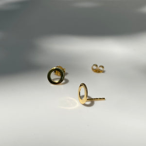Gold Ring stud earrings