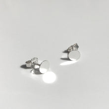 Load image into Gallery viewer, Silver Mini moon earrings
