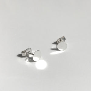 Silver Mini moon earrings