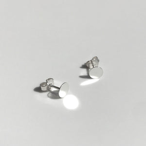 Silver Mini moon earrings