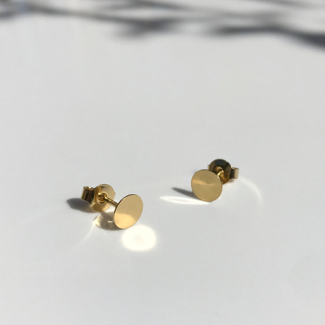 Gold Mini Moon earrings