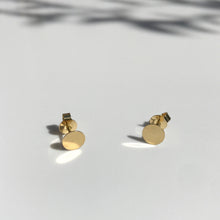 Load image into Gallery viewer, Gold Mini Moon earrings