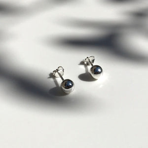 Silver Krystle ball stud earrings