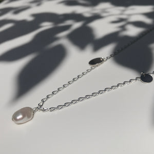Silver Pearl and Dukat necklace