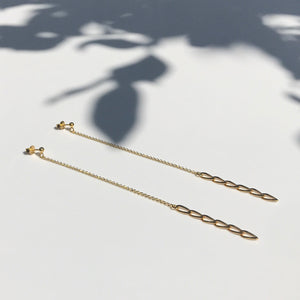 Gold Leo earrings