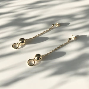 Gold Krystle ball earrings