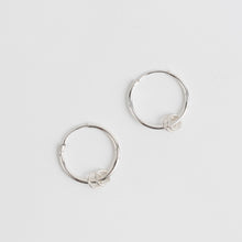 Load image into Gallery viewer, Silver Midi Creole Rings earrings