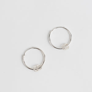 Silver Midi Creole Rings earrings