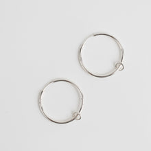 Load image into Gallery viewer, Silver Creole Ring earrings