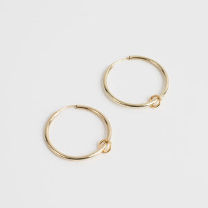 Gold Creole Ring earrings