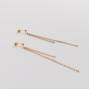 Gold Longliner earrings