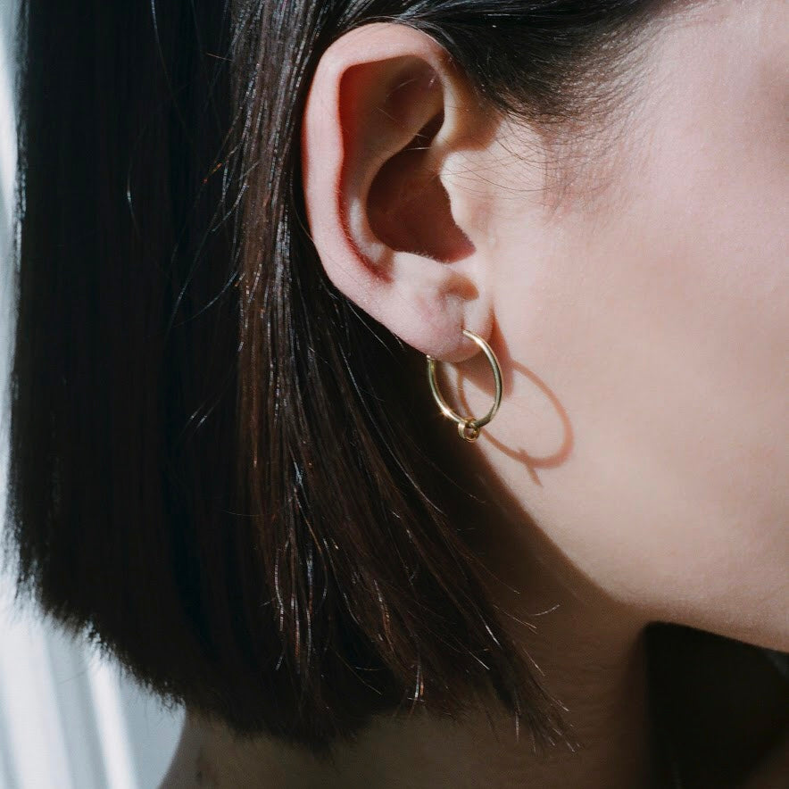 Gold Midi Creole earrings
