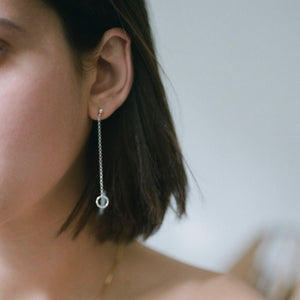 Silver Longline Ring earrings