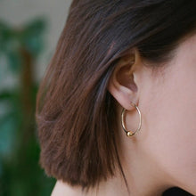 Load image into Gallery viewer, Gold Creole Bead earrings