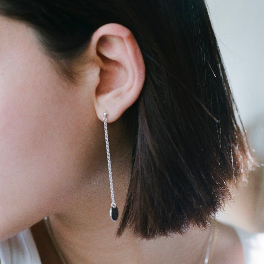 Silver Longline Dukat earrings