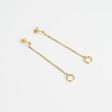 Load image into Gallery viewer, Gold Longline Ring earrings