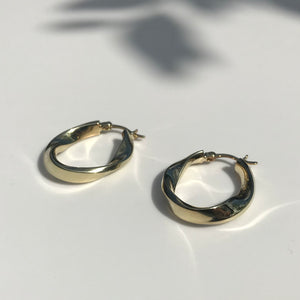 Gold Twist Creole hoop earrings