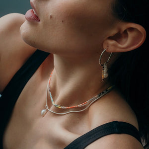 Silver Miyu Pearl Creole earrings