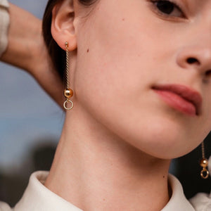 Gold Krystle ball earrings