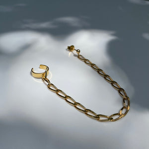 Gold Ear Cuff Chain earring